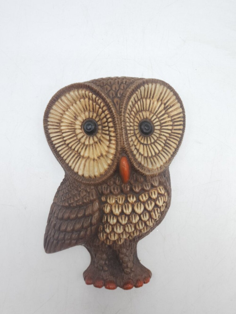 Vintage 1970s HOMCO Foamcraft Wise Old Owl Wall Plaque 7"